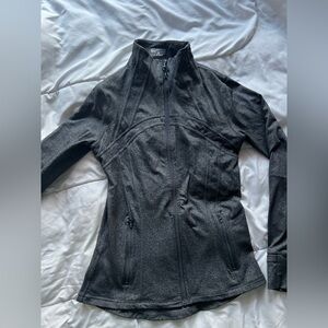 QUEENIEKE Women Athletic Full Zip Slim Fit Workout Jacket Grey Blend Size S